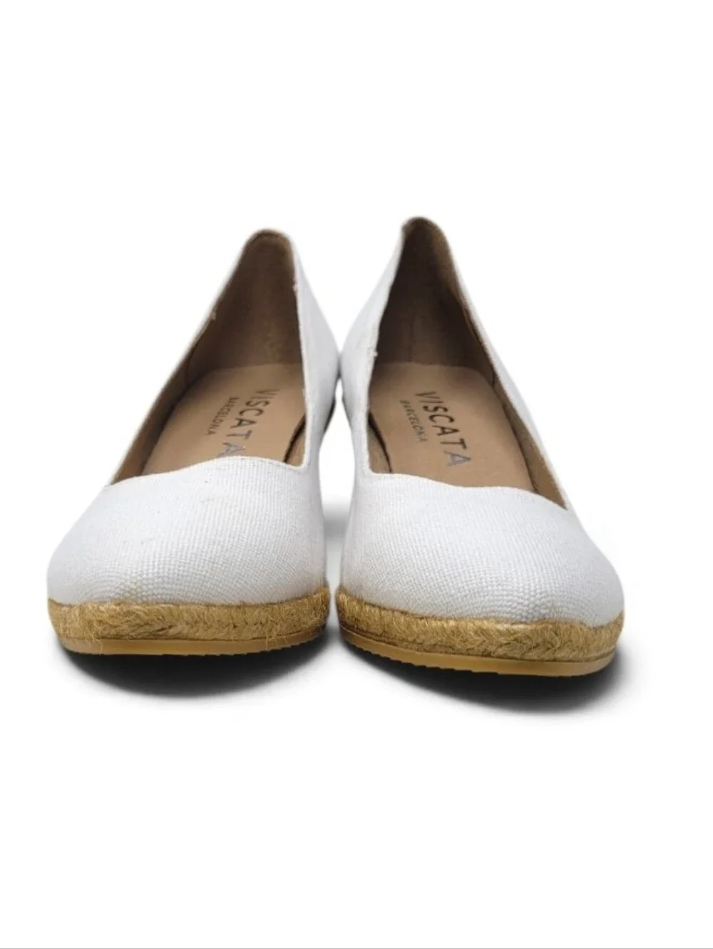 Viscata Barcelona Roses Canvas V Cut Espadrille Wedges